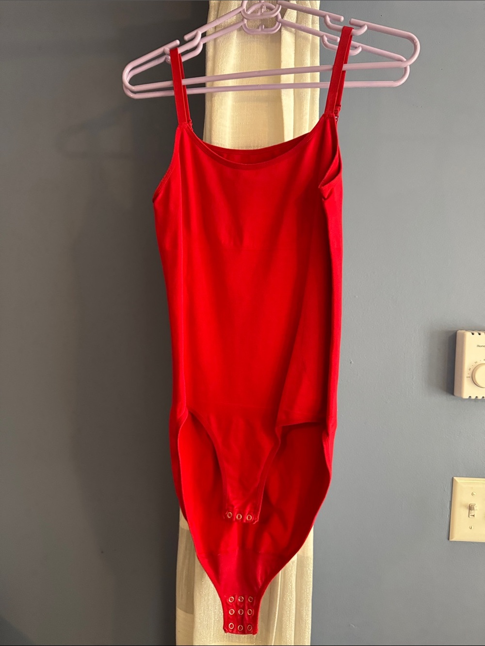 Red One-Piece Bodysuit